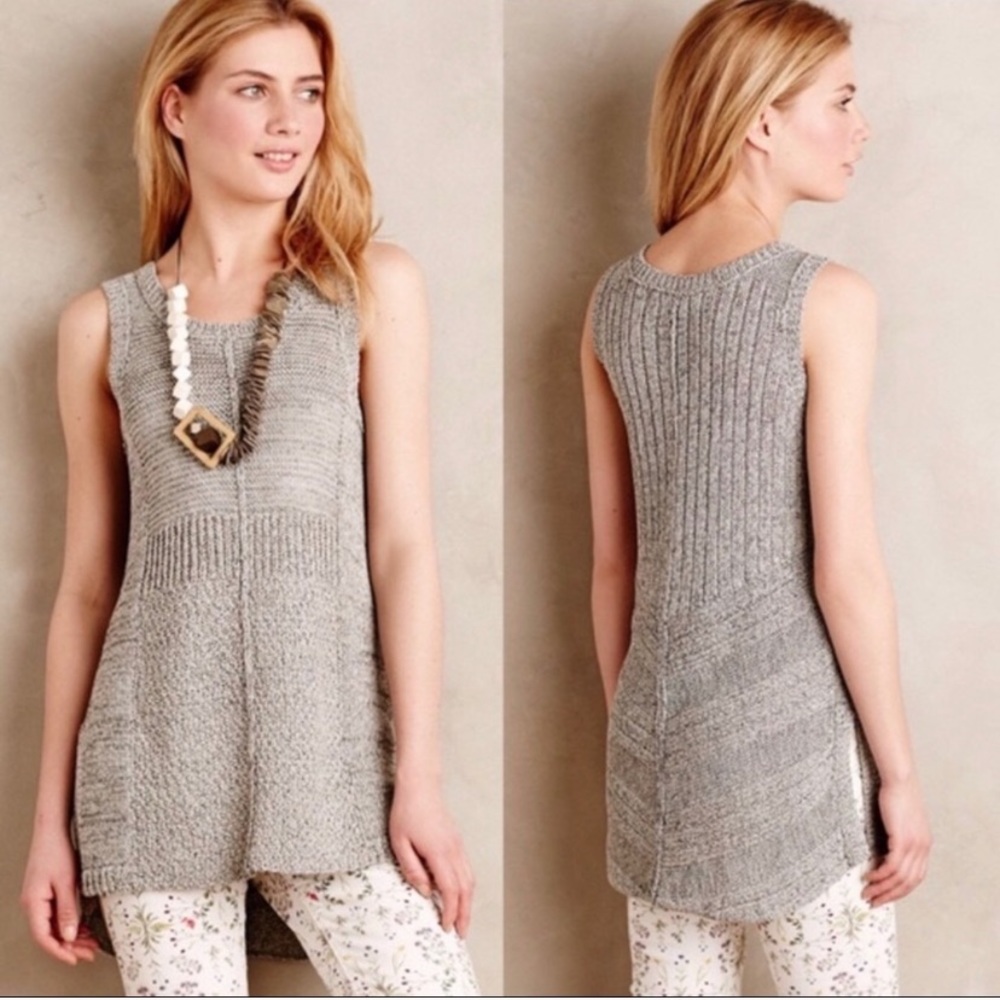 Anthropologie Mix Stitch Sweater Tank